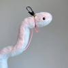 Cute Creative Snake Plush Toy Cartoon Small Pink Snake Soft Stuffed Doll Wristband Room Ornament  Year Mascot Decoration Gift