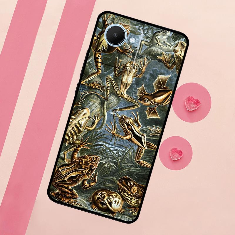 Винтаж Ретро Лягушка Грибы Для Realme 15 10 11 12 13 14 Pro Plus C65 C67 C75 C63 C61 C55 C51 C53 C35 GT6 GT7 Pro Чехол