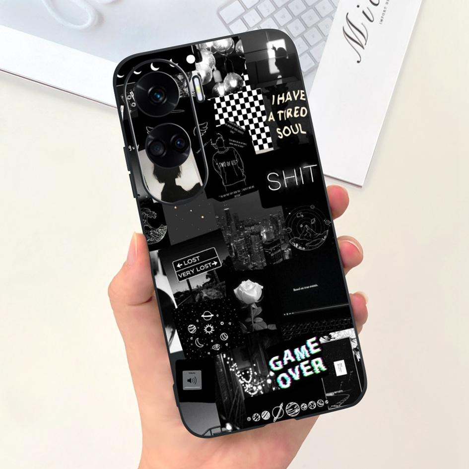 For Cover Honor 90 Lite Phone Case CRT-NX1 Fashion Butterfly Cartoon Slim TPU Soft Silicone Back Cover For Honor 90Lite 5G Funda