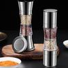 Перечница с видимым дизайном, пищевая, двухголовочная, регулируемая, легко моющаяся, ручная, из нержавеющей стали, для перца, соли, приправ
