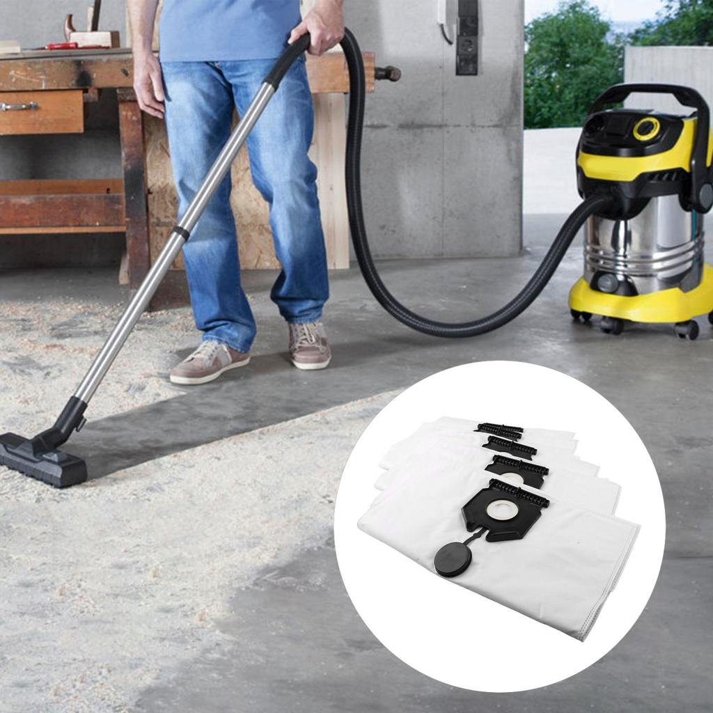 Пылесборники для пылесоса, совместимые с Karcher NT 30/1 30 л, 5 шт.