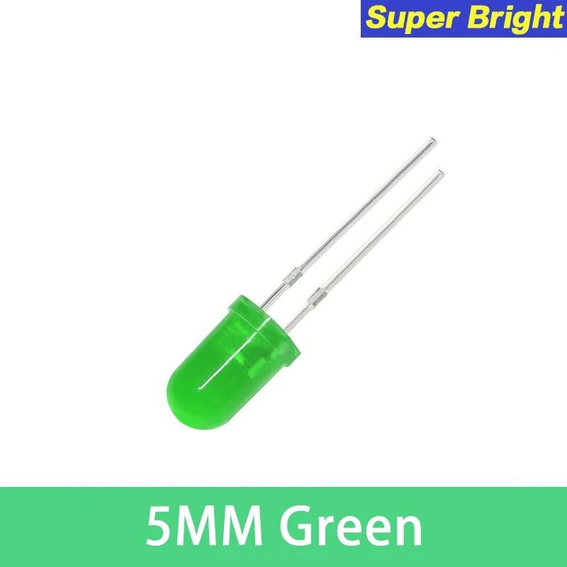 Набор суперярких 5-мм светодиодов - 50-100 шт. синего, зеленого, красного, желтого, белого цветов для DIY электронных проектов