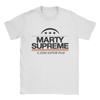 Новинка Марти Supreme Кино Футболка Унисекс Круглый вырез Короткий рукав Топы Хлопок Летняя Одежда