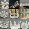 Bridal Crown Baby Crown Tiara Birthday Cake Decoration Princess Lace Crown Headband Accessories