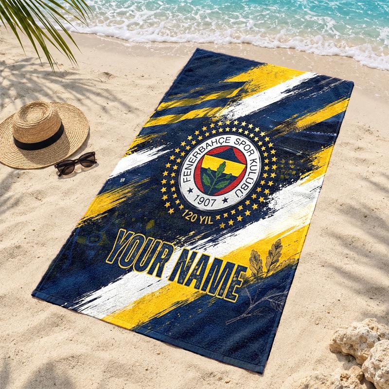 Fenerbahce Custom Name Beach towels also serve as bath towels summer essential a musthave for the outdoors the beach and the pool