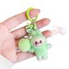 Cartoon Flocking Rabbit Keychain Student Schoolbag Pendant Mobile Phone Chain Pendant