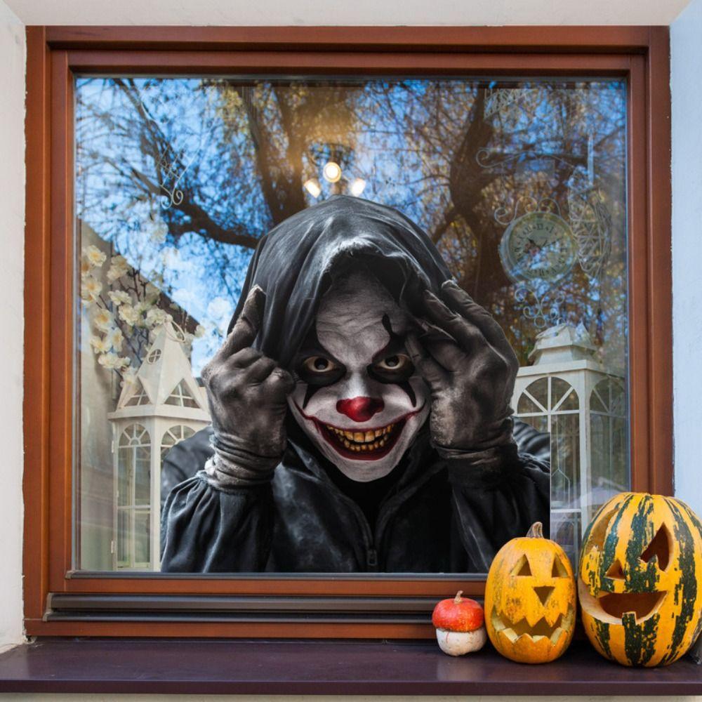 Spooky House Party Scares Window Sticker Transparent Background Window Clings Halloween