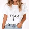 Relax Minimalist Script Graphic Tee - Zen Aesthetic Yoga Lifestyle T-Shirt