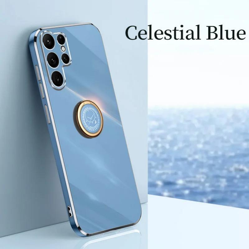 Для Samsung S25 Ultra S25 + чехол-кольцо-подставка-держатель для телефона Чехол для Galaxy S24 Ultra S23 FE S22 Plus S21 S20 Покрытие Мягкий силиконовый противоударный чехол