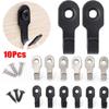 10Pcs with Screw Mini Single Hook J-shaped Wall Punching Hook Durable Items Key Rack