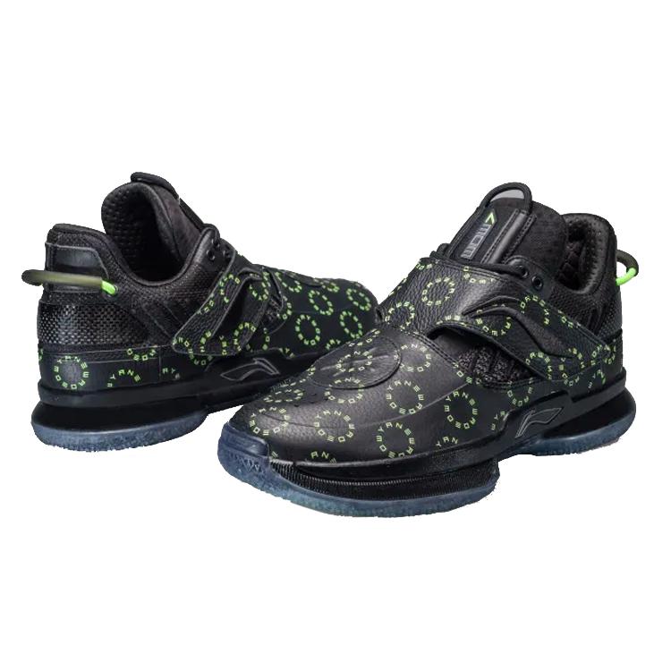 Li Ning Way Of WadeWOW 1 Remix 3/6 Амортизация Скользкая Устойчивость к истиранию Высокие Баскетбольные кроссовки Мужские Черные ABAN079-17