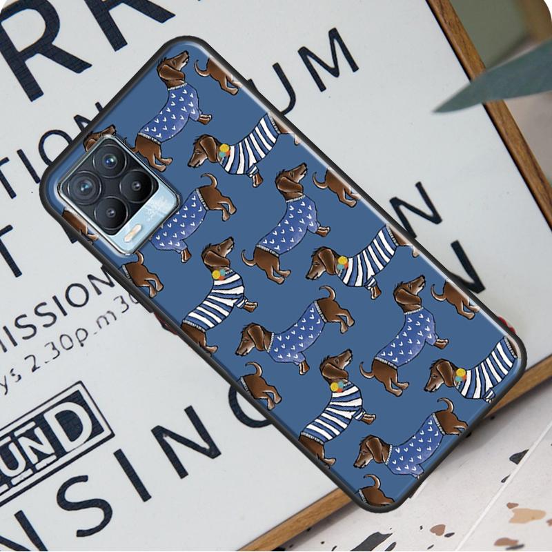 Dachshund Teckel Dackel Dog Case For Realme 8 Pro 8i GT Master GT Neo 2 C21 Back Cover For OnePlus Nord 2 8T 9R 9 Pro