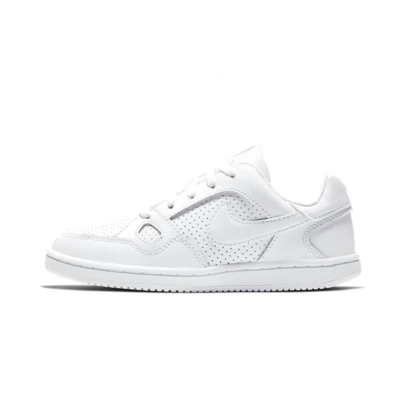 Nike Son Of Force Устойчивые к истиранию Низкие Кеды для Скейтборда Чисто Белые Детские Возраст 3 7 Лет Кроссовки 615152-109