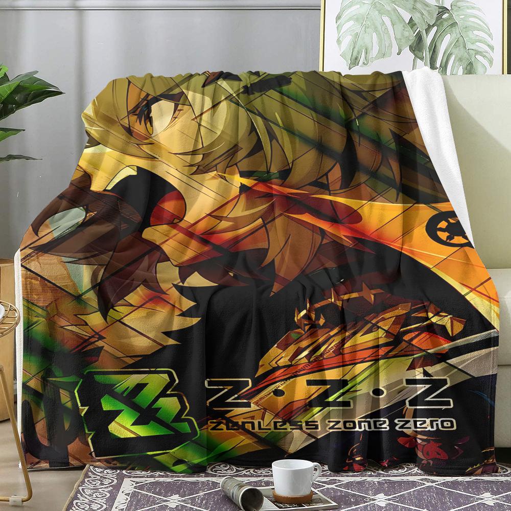 Zenless Zone Zero Game Throw Soft Flannel Throw Summer AC Blanket Lightweight Cool Nap Blanket for Sofa Bed Couch Travel