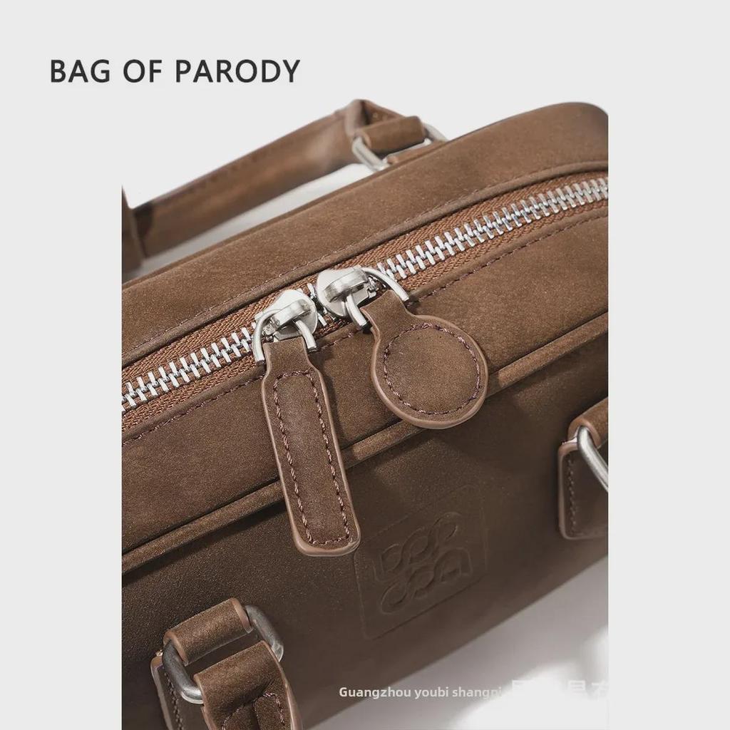 Женская сумка-боулинг BOP из коровьей кожи - Сумка Maillard для осени/зимы 2024, стиль через плечо и мессенджер