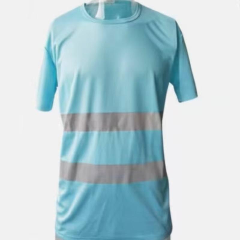 Fluorescent High Visibility Reflective Shirts Safety Polo t-Shirt Construction Shirt Fast Dry Work Wear Night Cycle Biking