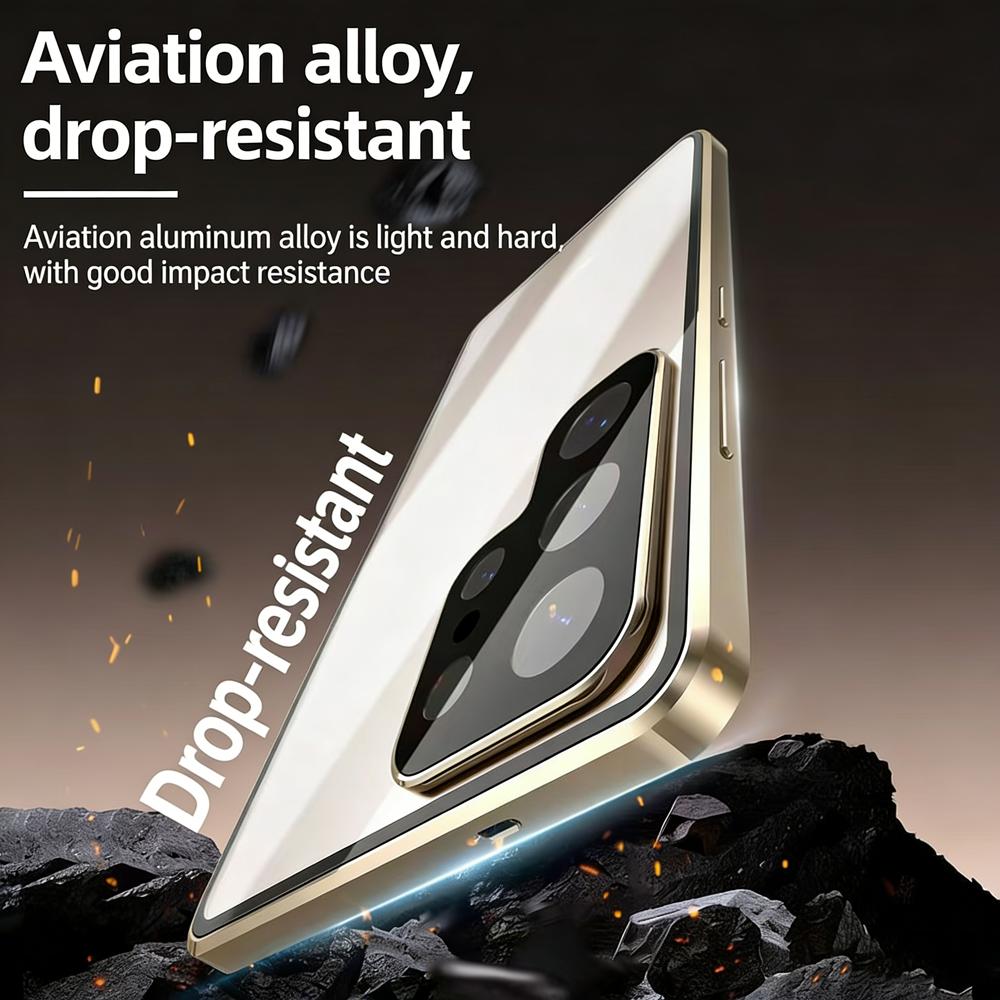 Для Samsung Galaxy S26 S25 S24 S23 S22 Ultra Plus Чехол Металлический Сплав Магнитный 360° Полная Защита Экрана HD Закаленное Стекло Защитная Крышка