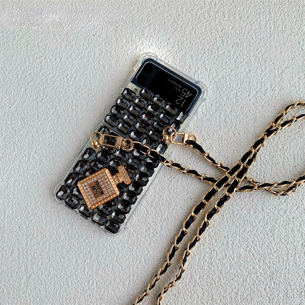 Ремешок с блестящими кристаллами и стразами, блестящий чехол для Samsung Z Flip 5 Z Flip 3 Z Flip 4 S23 S22 S21 Ultra S20 FE A13 A33 A53/Google Pixel Fold