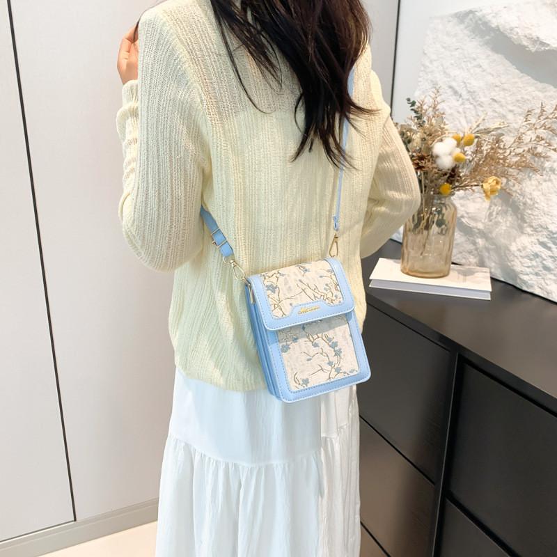 Stylish Blue Pink And White Pu Small Square Bag For Women Ideal For Summer Outfits