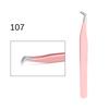 Custom Logo Pink Fiber Tip Lash Tweezers Volume Lash Tweezers Lash Tech 90 Degree Tweezers for Eyelash Extension(NO BOX)