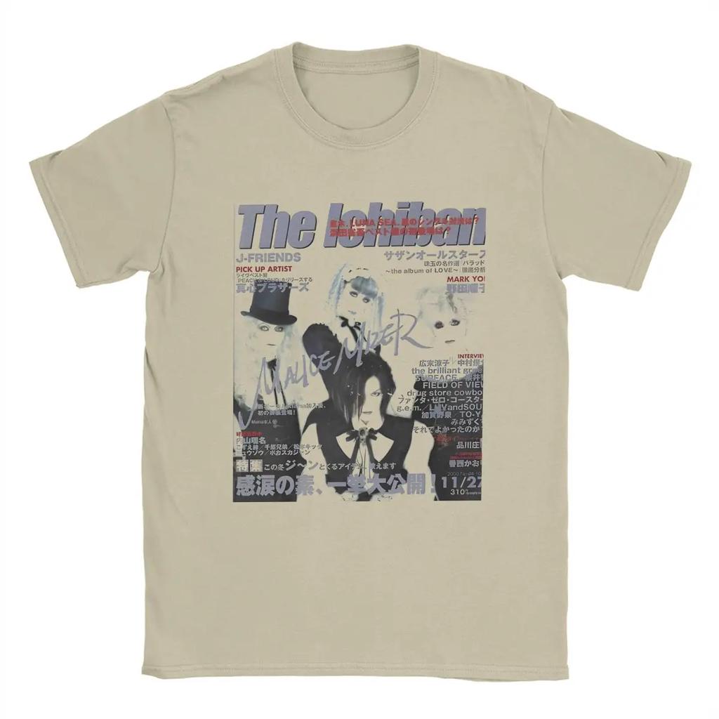 ZX TEE Футболки певца группы Malice Mizer Винтажные футболки Круглый вырез Футболки рок-музыканта Короткий рукав Мерч