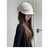 Women S Retro Striped Baseball Cap Autumn Warm Fashion Versatile Korean Style