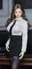 Scale Action Figure GS Style Compatible with TBLeague Body Long Sleeve White Tie and Shot Tight Skirt Set for Office Not Include Head and