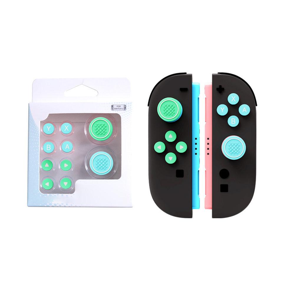 For Switch 2 Button Grips Caps Joystick Cap+button Sticker Set Silicone Material Button For Switch2 Accessories