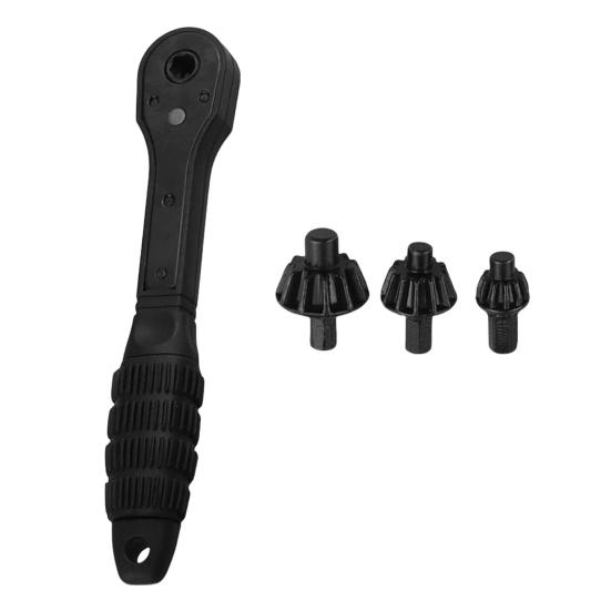 Ratchet Drill Chuck Key Wrench Anti-Slip Handle Ergonomic Multipurpose Universal Double Head Drill Press Chuck Key Mini Ratchet Spanner