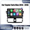 For Toyota Yaris Vios 2014 2015 2016 Car Android Carplay Auto Radio Navigation GPS Multimedia Video Player DSP 4G AMI WIFI