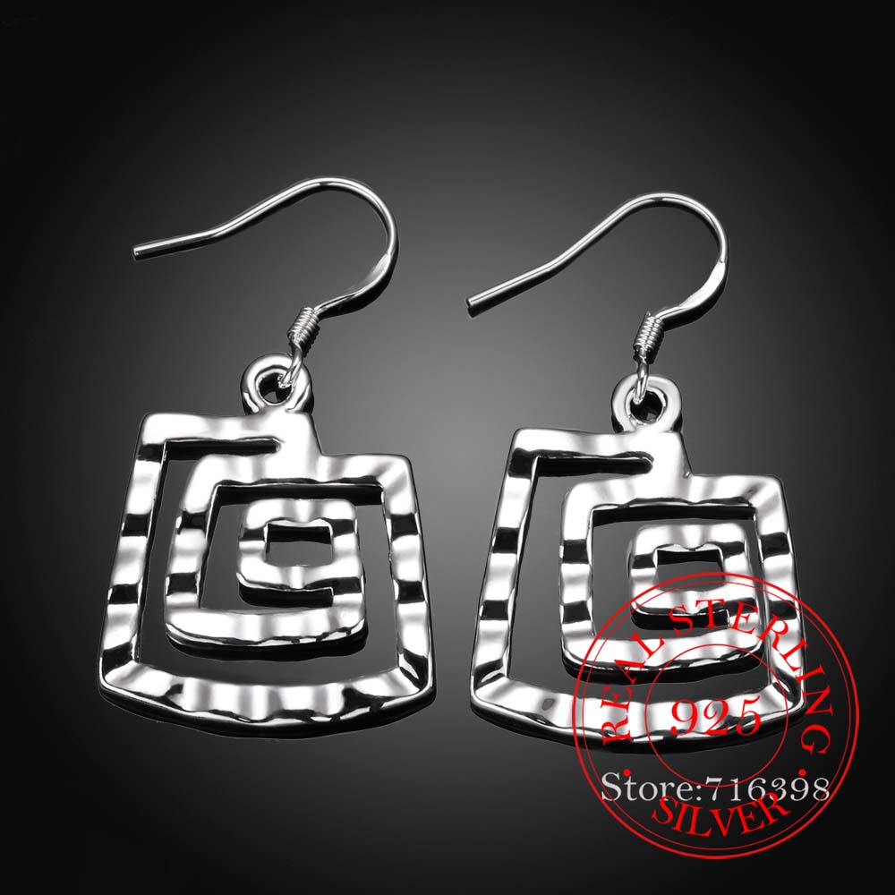 Корейские романтические квадратные серьги с кисточками из стерлингового серебра 925 пробы для женщин, помолвочные свадебные украшения