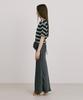 WNDERKAMMER Stripe Jacquard Knit Short Sleeve T-Shirt_Navy
