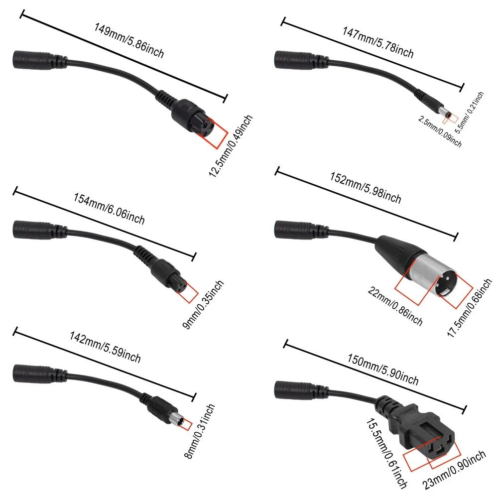 Портативное зарядное устройство для электрического скутера для Xiaomi M365 Pro 1s 42V 2A, вилка EU, US UK, AU с 6 переходными кабелями для Ninebot ES1 ES2 ES4