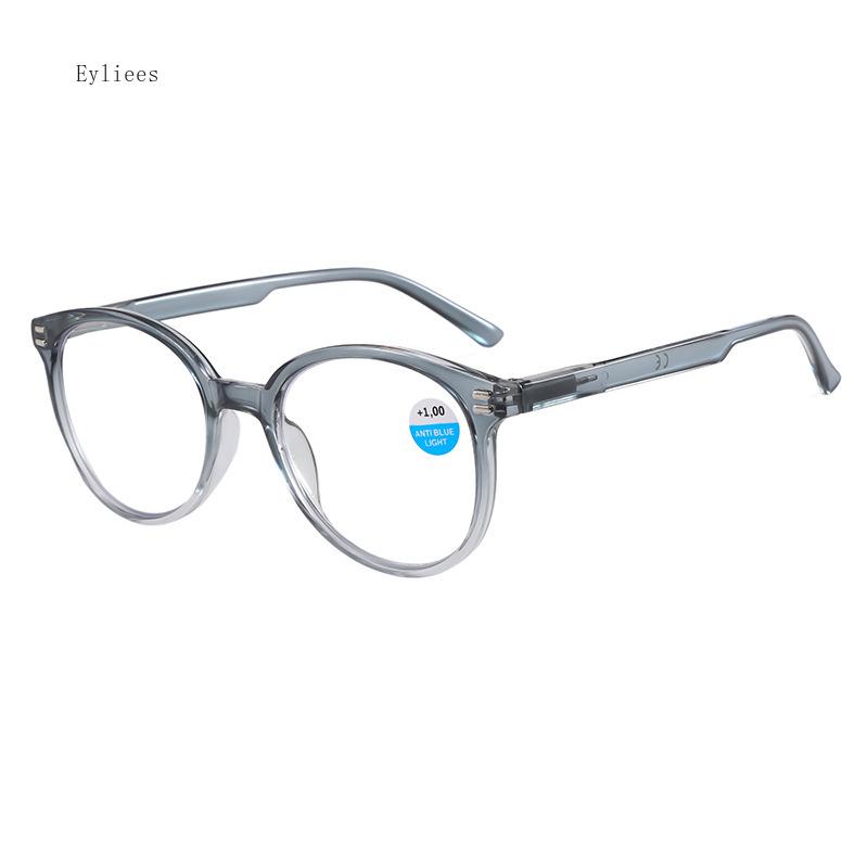 Винтажные ультралегкие очки для чтения Мужские Женские Круглые Оправы для чтения Женские Черные Синие Очки Оправа для очков +100 +150