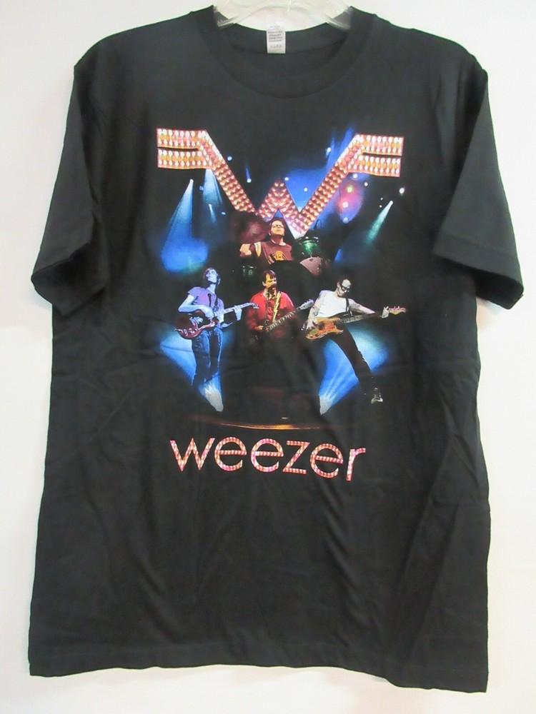 Официальный мерч WEEZER TROUBLEMAKER 2008 TOUR ГРУППА КОНЦЕРТ МУЗЫКА БОЛЬШАЯ Унисекс Футболка
