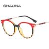 SHAUNA модные круглые женские весенние шарнирные очки в оправе в стиле ретро, ​​двойной цвет, анти-синий свет, оптические очки, мужская оправа