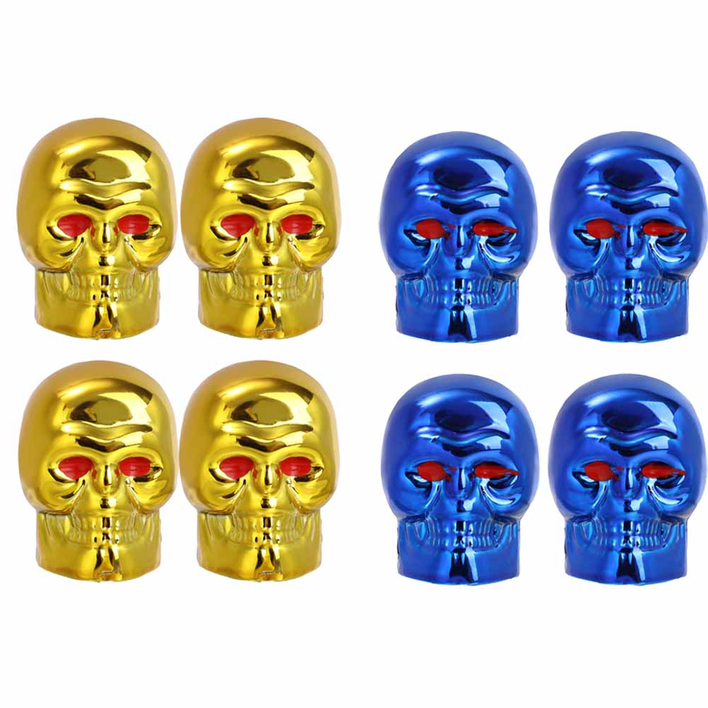 Крышка клапана автомобиля в виде черепа, колеса мотоцикла, шины, антикоррозийный медный сердечник, декоративная крышка штока клапана Шредера