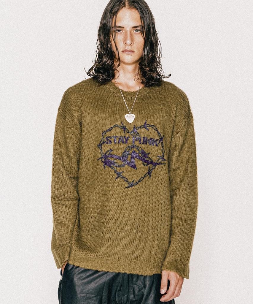 VASTIC Stay Punk Brush Knit_Khaki