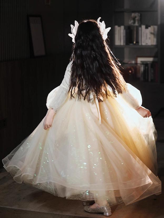 Роскошное платье для девочки-цветочницы - Принцессино платье на день рождения и свадебное платье для выступлений на фортепиано