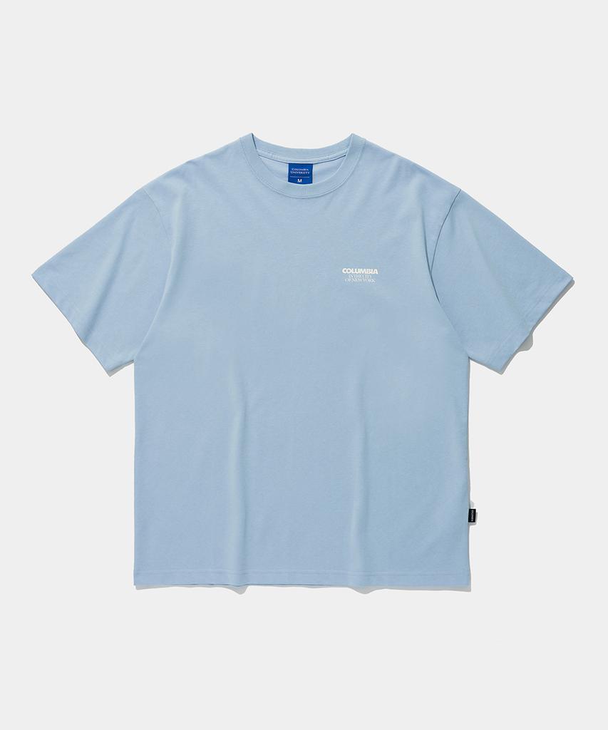 COLUMBIA UNIVERSITY Back Logo S/S T-Shirts_Light Blue