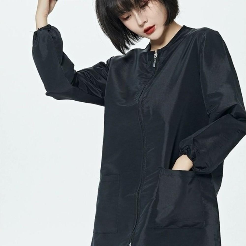 Anti Static Barber Shop Work Clothes Short/Long Sleeve Grooming Uniform New Salon Smock Hair Salon