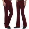 Men Corduroy Bell Bottom Flares Pants 60s 70s Vintage Retro Bootcut Trousers Casual Hippie