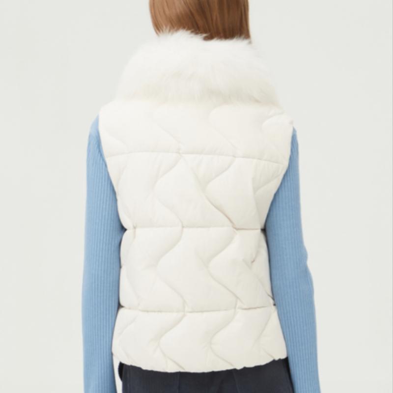 Benetton Fox Fur Vest Jumper Bapdf6361 Iv