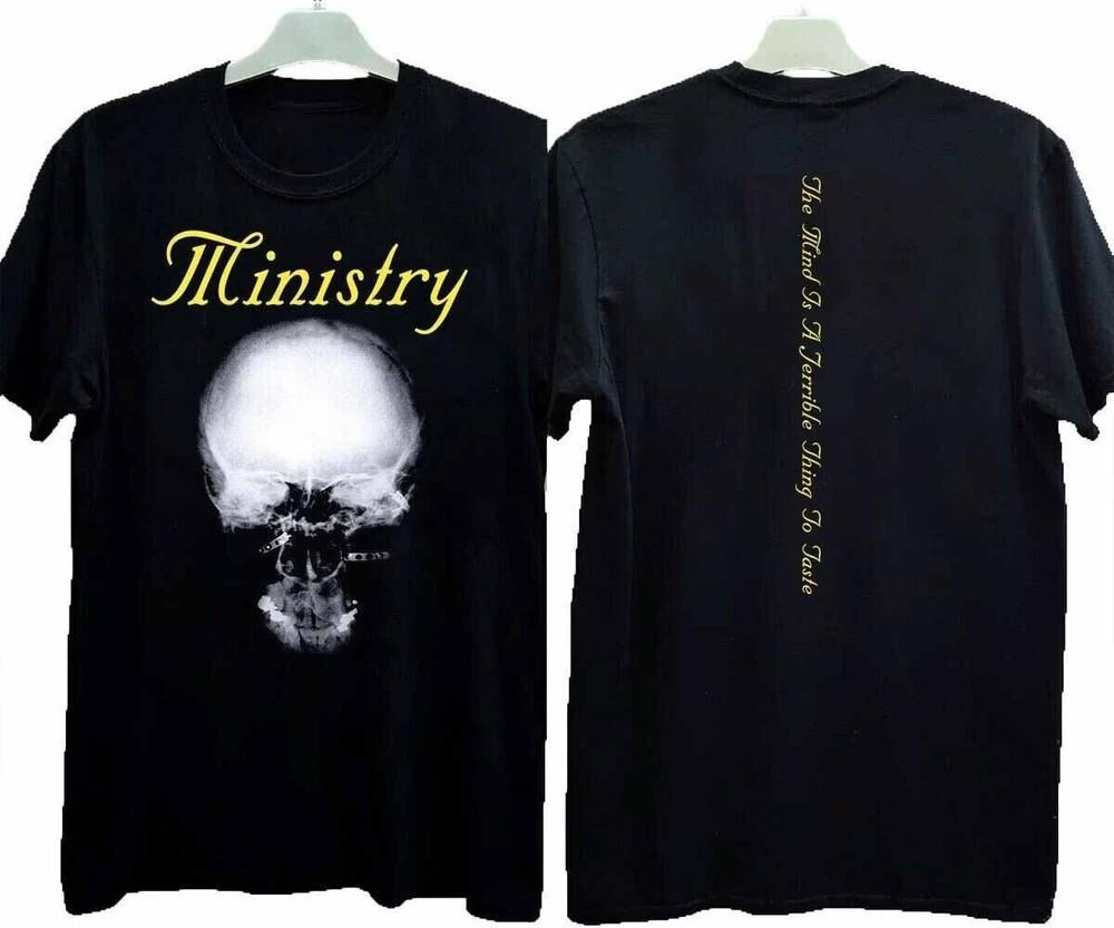 2 стороны Ministry The Mind Is A Terrible Thing To Taste Футболка Черная S-5XL 1G0243 Унисекс Футболка