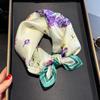 New 100% Pure Silk Scarf Women Neck Hair Foulard Square Headband Scarves Bandana Fashion Hijab Print Poncho Scarves Pashmina