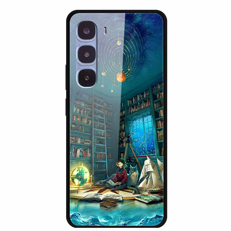 Роскошный Чехол для Infinix Hot 60 Pro X6885 Закаленное Стекло Чехол для Телефона Infinix Hot 60 Pro Модный Животный Защитный Funda