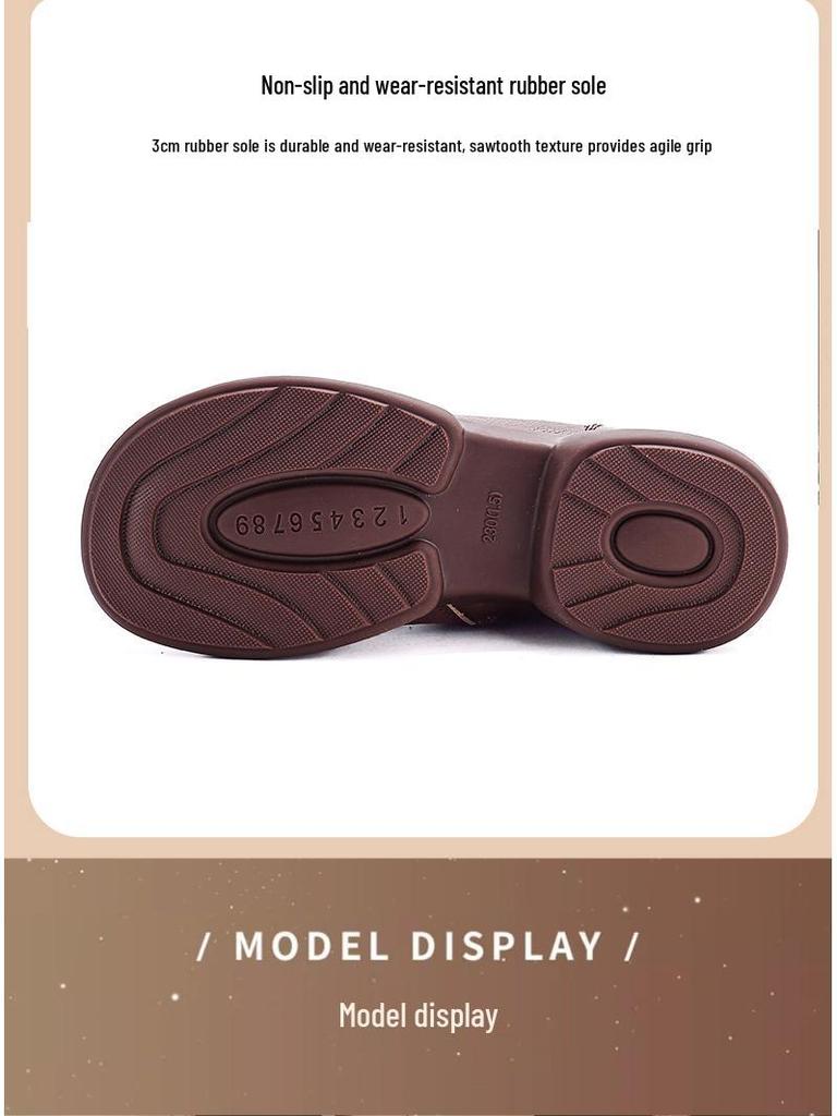 Ретро ботильоны Martin из натуральной кожи для женщин - Толстая подошва, Нескользящие, Мягкая кожа для осени и зимы