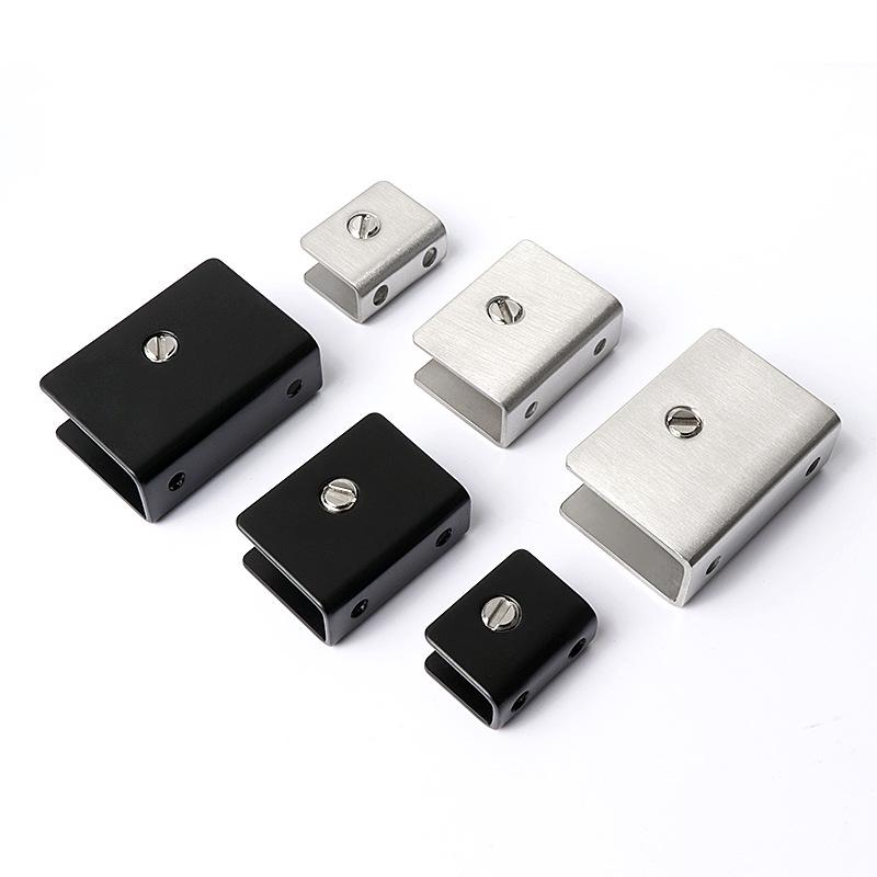 Полукруглый квадратный зажим для стекла из нержавеющей стали, кронштейн для полки