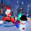 Рождественские надувные украшения игрушка подарок Санта Снеговик 2,7 м / 8,8 фута Встроенные светодиодные фонари Модель Уличное украшение Декор для рождественской вечеринки