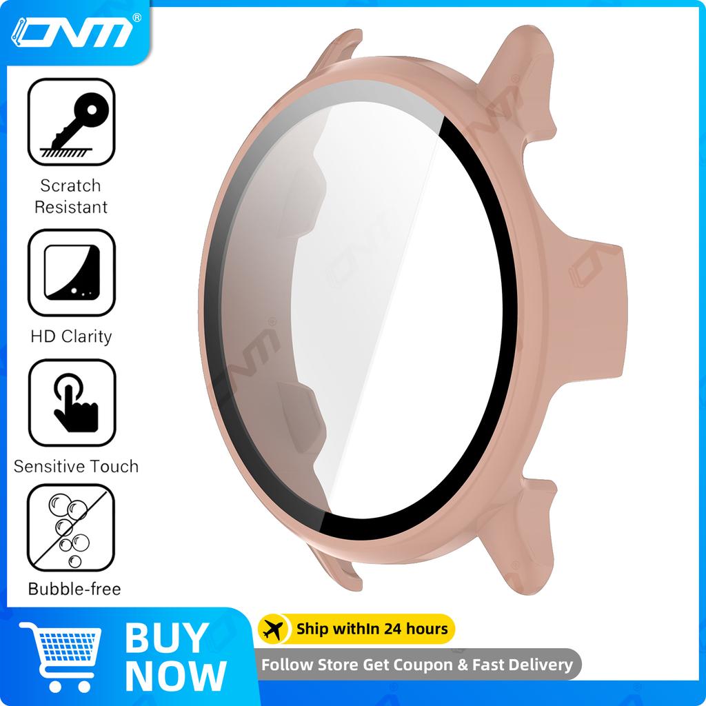 Стекло+Чехол для Garmin VivoActive 6 Защитное стекло для экрана и Жесткий ПК Защитный бампер для Аксессуаров Vivo Active 6